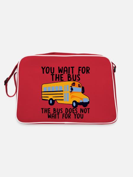 Vous attendez le bus Le bus n’attend pas 1 - Sac Retro - rouge/blanc - Dos