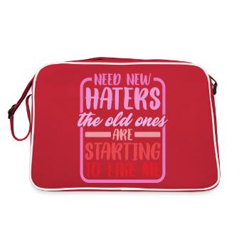Besoin de nouveaux haineux, les anciens ont commencé à m’aimer 2 - Sac Retro - rouge/blanc - Dos