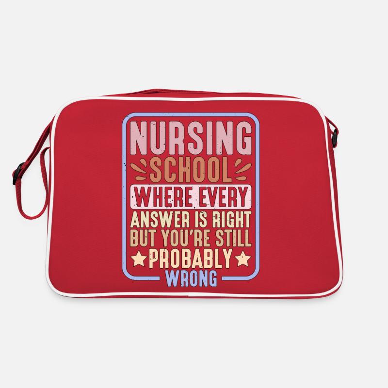 Nursing School Where Every Answer Is Right 2 Retro Bag