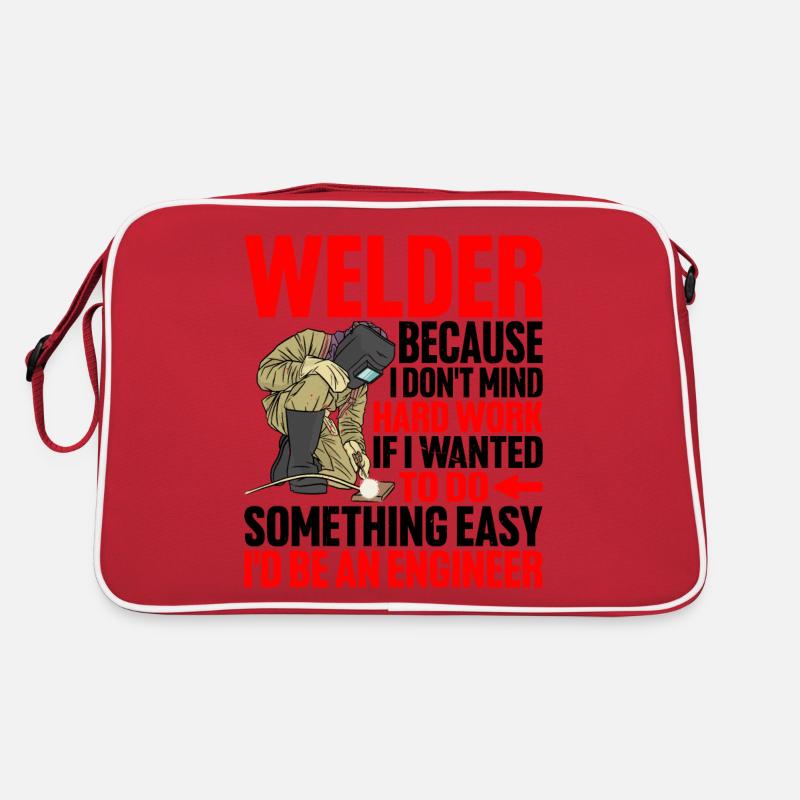 Welder, Because I Don't Mind Hard Work Retro Bag