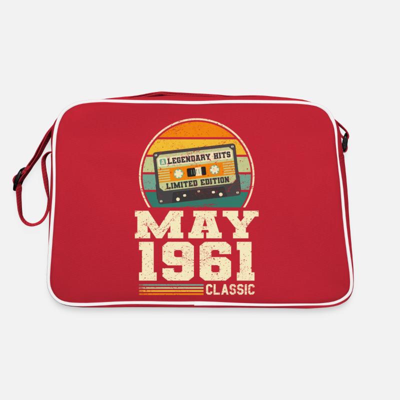 62e anniversaire mai millésime 1961 Idée cadeau Sac Retro
