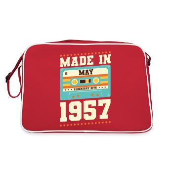 58e anniversaire Mai Né en 1965 Idée cadeau - Sac Retro - rouge/blanc - Dos