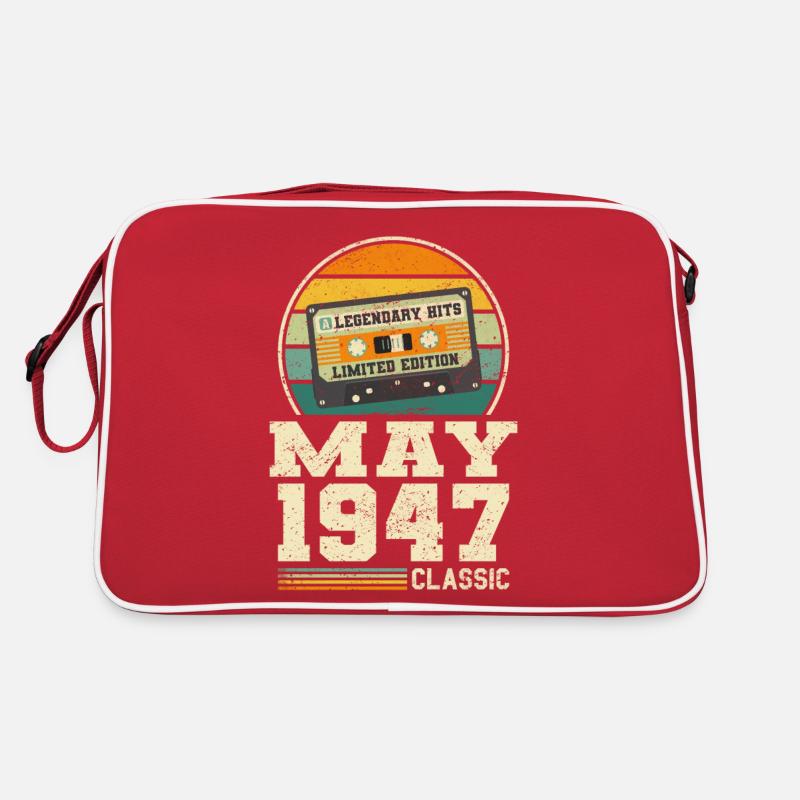 76e anniversaire Mai Né en 1947 Idée cadeau Sac Retro