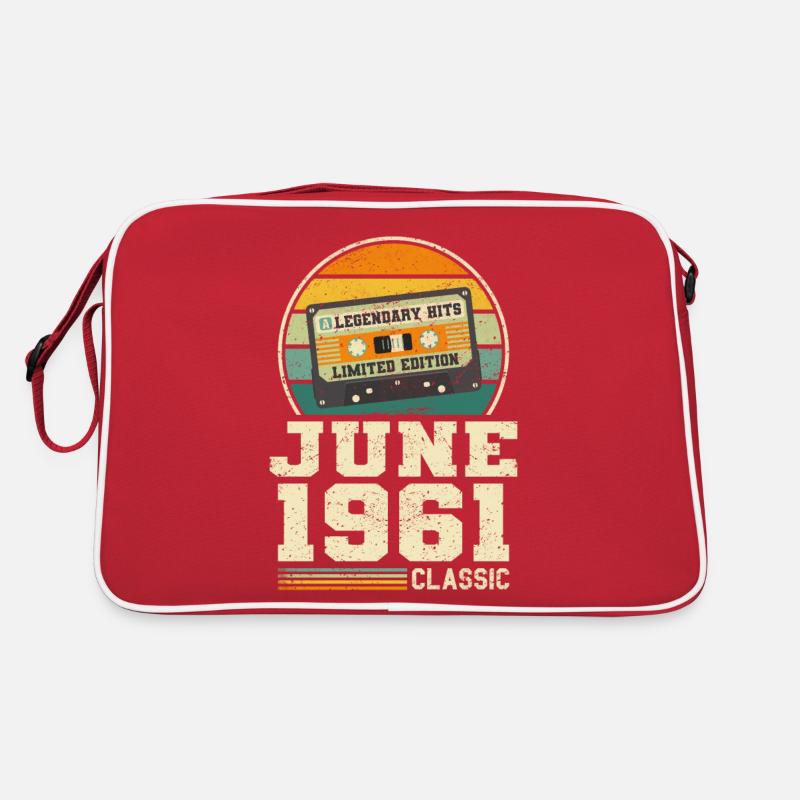 62e anniversaire juin 1961 Idée cadeau Sac Retro