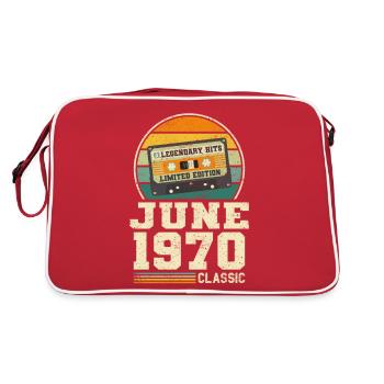 53e anniversaire Juin Millésime 1970 Idée cadeau - Sac Retro - rouge/blanc - Dos