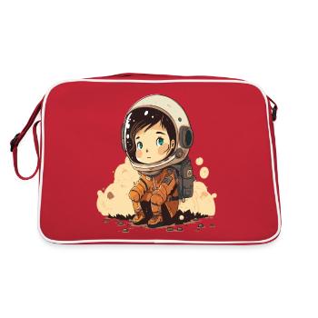 Illustration d’astronautes mignons et mignons - Sac Retro - rouge/blanc - Dos