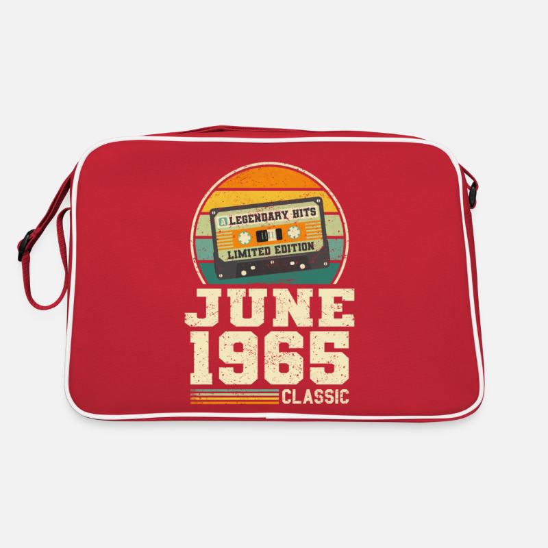 58. Geburtstag Juni Jahrgang 1965 Geschenkidee Retro Tasche