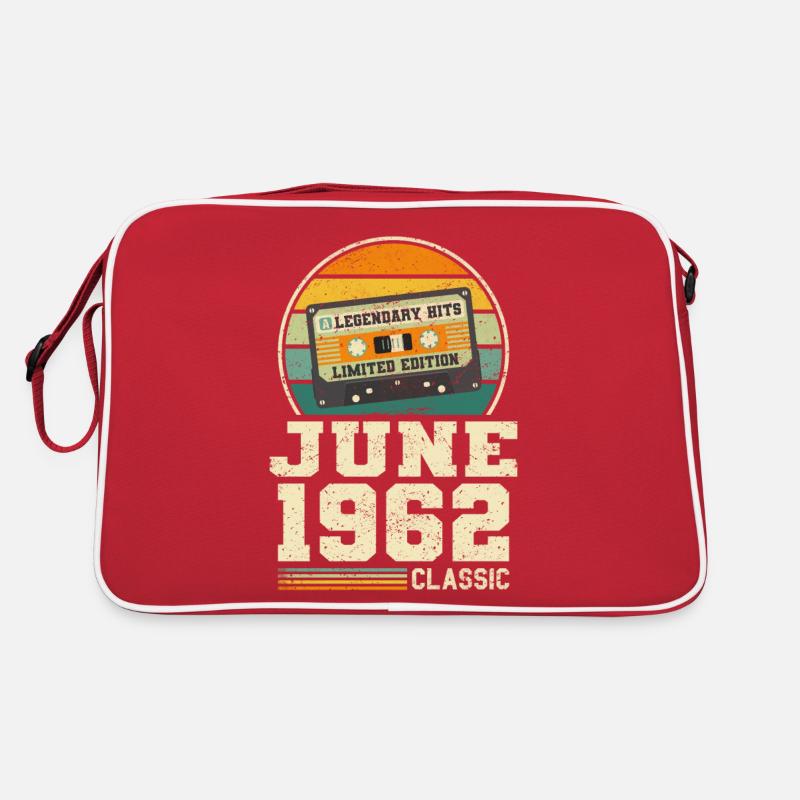 61. Geburtstag Juni Jahrgang 1962 Geschenkidee Retro Tasche