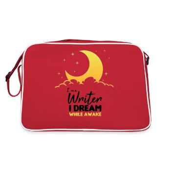 Poet Poesie Dichter Poetry I Geschenk - Retro Tasche - Rot/Weiß - Hinten