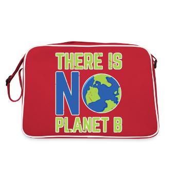 Il n’y a pas de planète B - Sac Retro - rouge/blanc - Dos