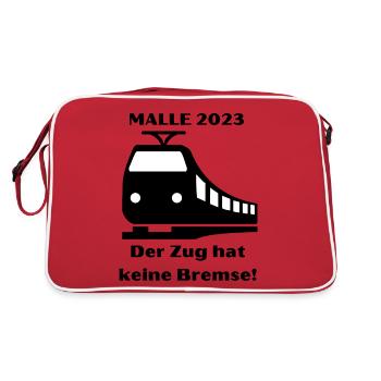 Auf nach Mallorca! Für Malle Fans - Partydesign! - Retro Tasche - Rot/Weiß - Hinten