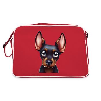 Art ludique Doberman Pinscher - Sac Retro - rouge/blanc - Dos
