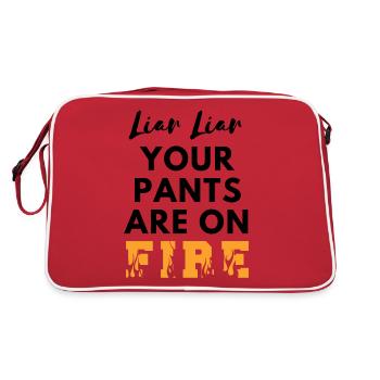 Liar Your Pants are on Fire - Retro Bag - red/white - Back