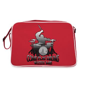 Drummer Gorlira Funny - Retro Tasche - Rot/Weiß - Hinten