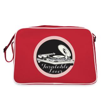 TOURNE-DISQUES - Sac Retro - rouge/blanc - Dos