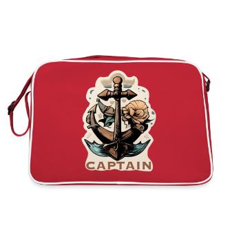 Kapitän - Retro Tasche - Rot/Weiß - Hinten