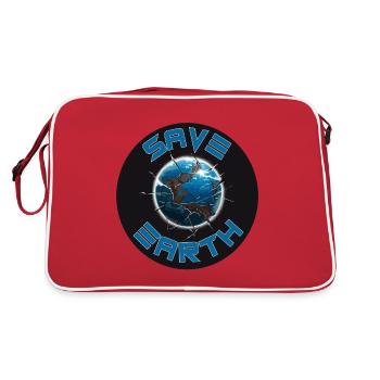 SAVE EARTH - Retro Bag - red/white - Back