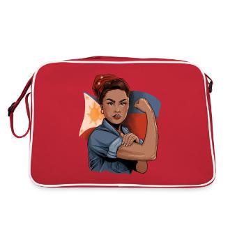 Philippinen Filipina Stolz Flagge Pinay I Geschenk - Retro Tasche - Rot/Weiß - Hinten