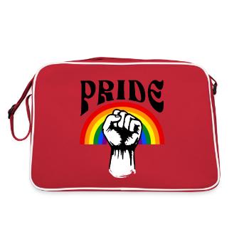 Faust LGBTQ Pride Retro Geschenk Geburtstag - Retro Tasche - Rot/Weiß - Hinten