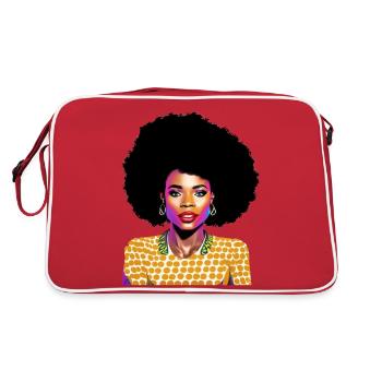 Femme noire - Sac Retro - rouge/blanc - Dos