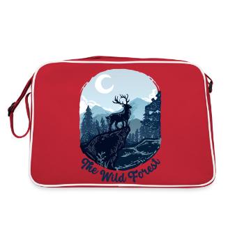 Die Wildwaldebene - Retro Tasche - Rot/Weiß - Hinten