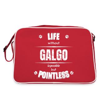 Life is possible but pointless - Galgo - Retro Bag - red/white - Back