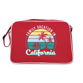 Family Vacation - Retro Tasche - Rot/Weiß - Hinten