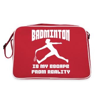 Badminton badminton fan badminton équipe de badminton - Sac Retro - rouge/blanc - Dos