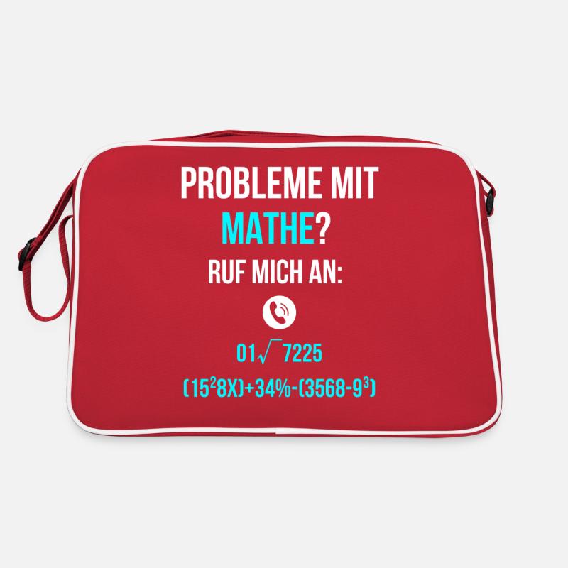 Probleme mit Mathe lernen Spruch Retro Tasche