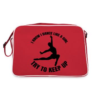 Ballerina Ballet Gift Dancer Dance Class Dance - Retro Bag - red/white - Back