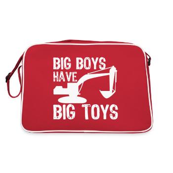 Excavator driver - Retro Bag - red/white - Back