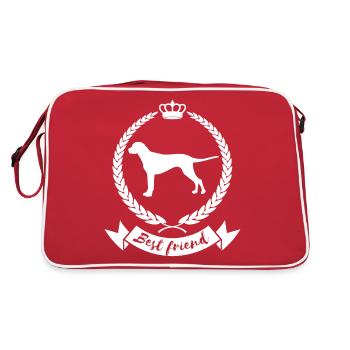 Meilleur ami - chien - Sac Retro - rouge/blanc - Dos