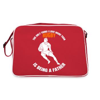 Rugby Joueur de rugby Équipe de rugby Cadeau Entraîneur de rugby - Sac Retro - rouge/blanc - Dos