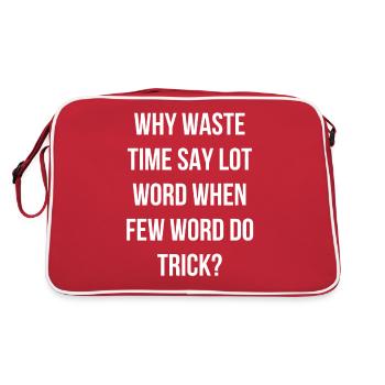 talk to people - Retro Bag - red/white - Back