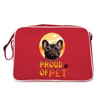 PROUD OF PET - Retro Bag - red/white - Back