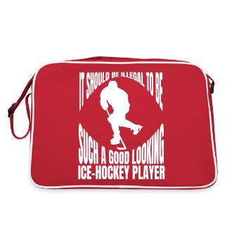 Joueur de hockey sur glace Fan de hockey sur glace Équipe de hockey sur glace - Sac Retro - rouge/blanc - Dos