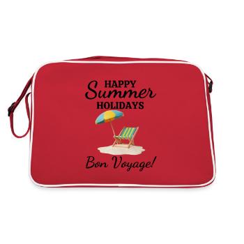 Happy Summer Holidays-Bon Voyage!-Summer Holiday - Retro Bag - red/white - Back