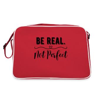 Be Real Not Perfect Trendy Statement Shirt - Sac Retro - rouge/blanc - Dos