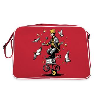 Jacky, der Jongleur - Retro Tasche - Rot/Weiß - Hinten