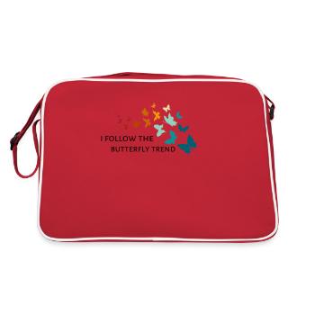 Je suis la tendance papillon - Sac Retro - rouge/blanc - Dos