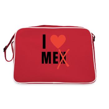 I Love Men Me Geschenk Für Trendsetter - Retro Tasche - Rot/Weiß - Hinten
