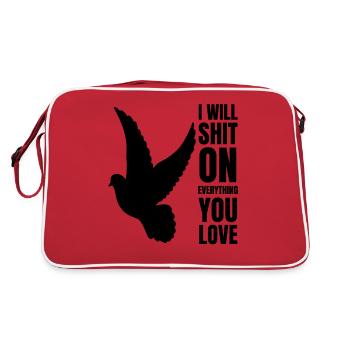I Will Shit On Everything You Love - Retro Bag - red/white - Back