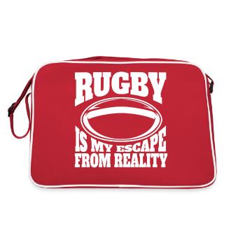 Cadeau de rugby Entraîneur de rugby Équipe de rugby Joueur de rugby - Sac Retro - rouge/blanc - Dos
