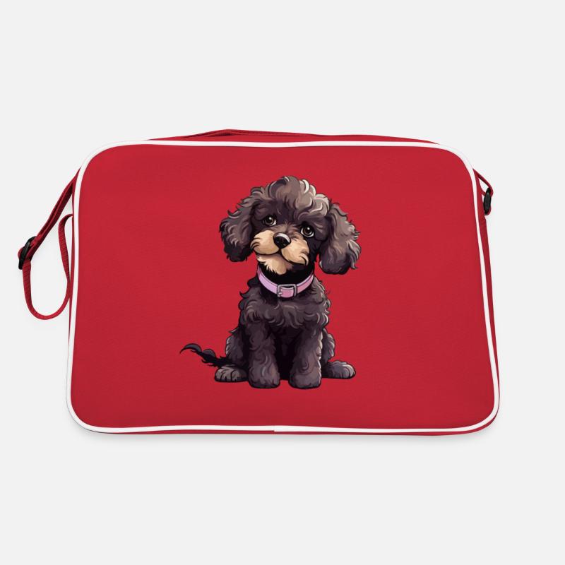 Caniche mignon, Illustration de chiens - Caniche Sac Retro