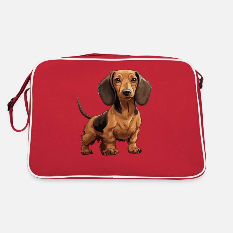 Teckel, teckel ou teckel chien mignon Sac Retro
