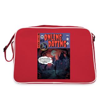 Retro Horror Comic - Online-Dating - Retro Tasche - Rot/Weiß - Hinten