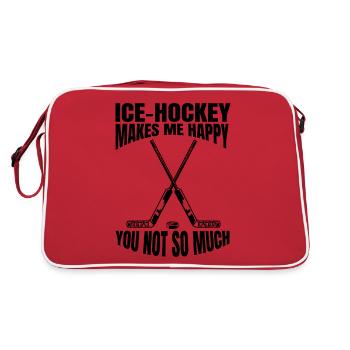 Joueur de hockey sur glace Fan de hockey sur glace Équipe de hockey sur glace - Sac Retro - rouge/blanc - Dos