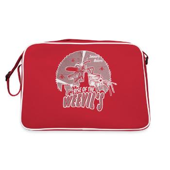 Rüsselkäfer Invasion Monster Insekten Angriff - Retro Tasche - Rot/Weiß - Hinten