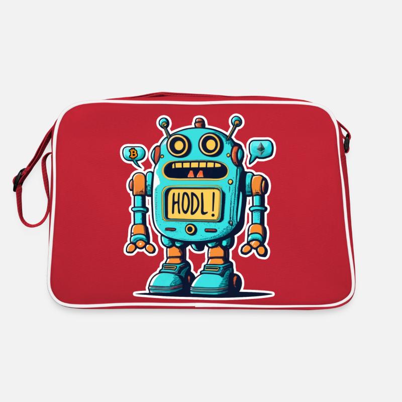 Bitcoin-Roboter Retro Tasche