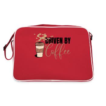 Driven by Coffee - Coffee Lovers Coffee Morning - Retro Bag - red/white - Back